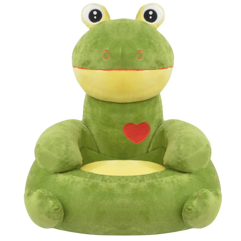 Chillicothe Polyester Children Frog Chair In Green