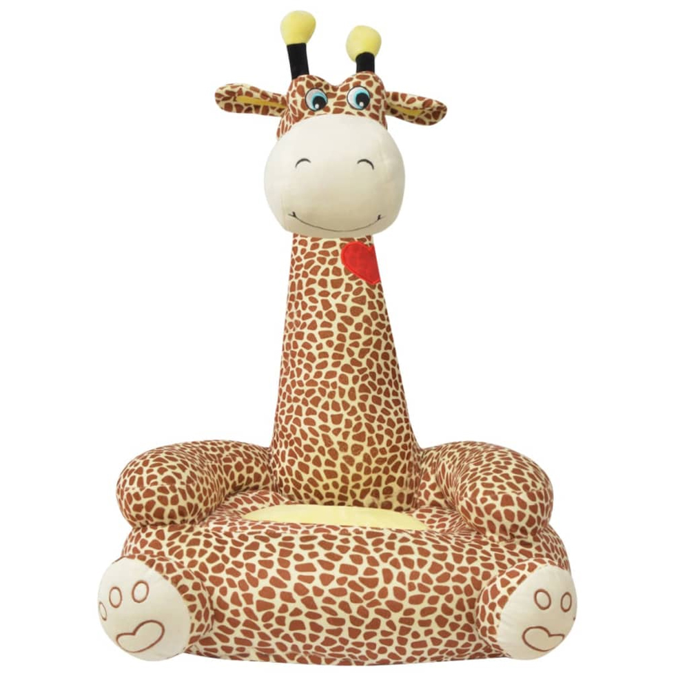 Chillicothe Polyester Children Giraffe Chair In Brown