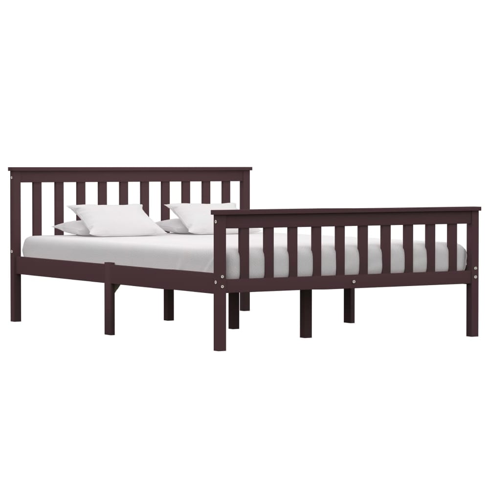 Read more about Chilliwack wooden double bed in dark brown