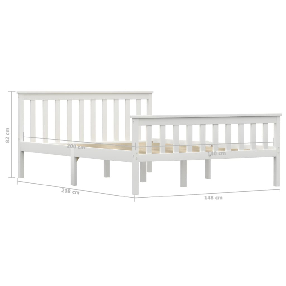 Chilliwack Wooden Double Bed In White