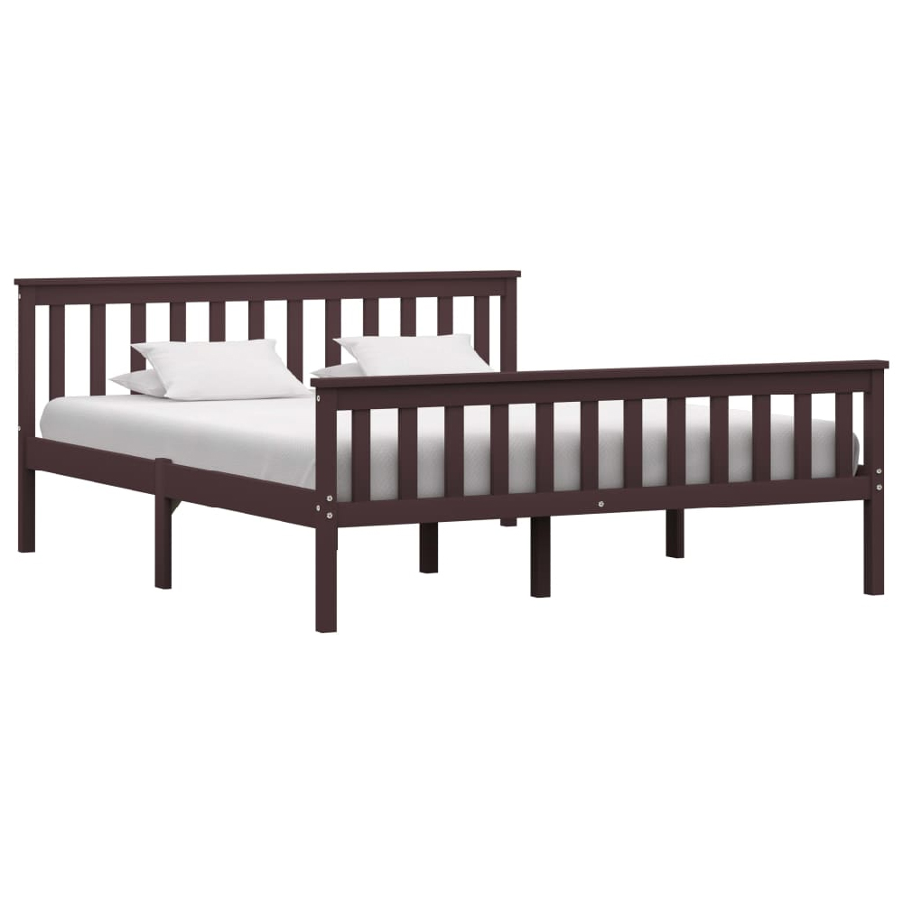 Read more about Chilliwack wooden king size bed in dark brown