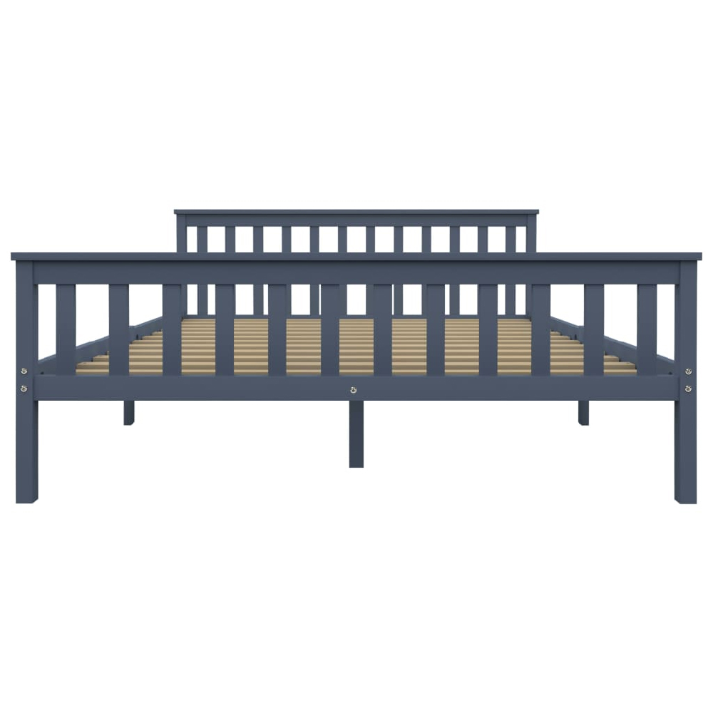 Chilliwack Wooden King Size Bed In Grey