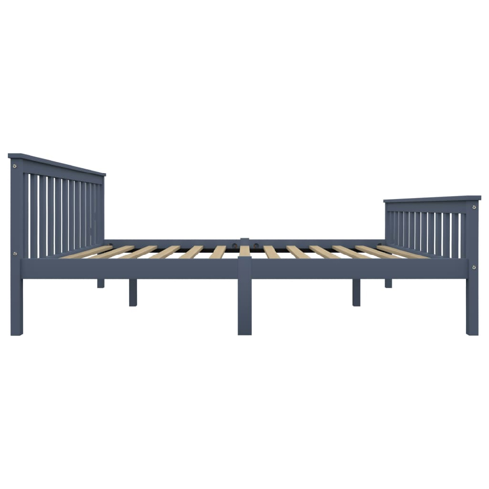 Chilliwack Wooden King Size Bed In Grey