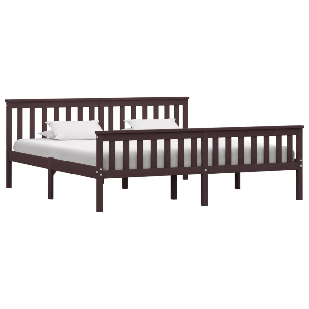 Read more about Chilliwack wooden super king size bed in dark brown