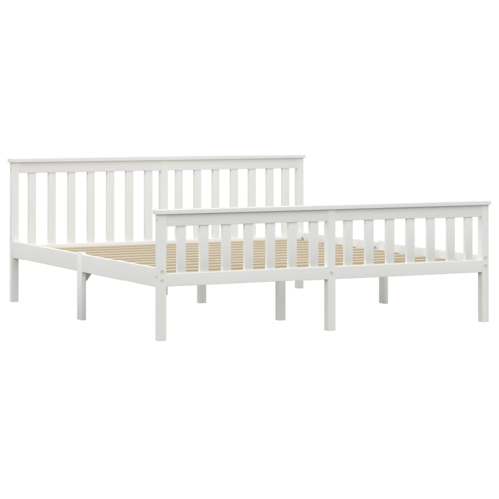 Chilliwack Wooden Super King Size Bed In White