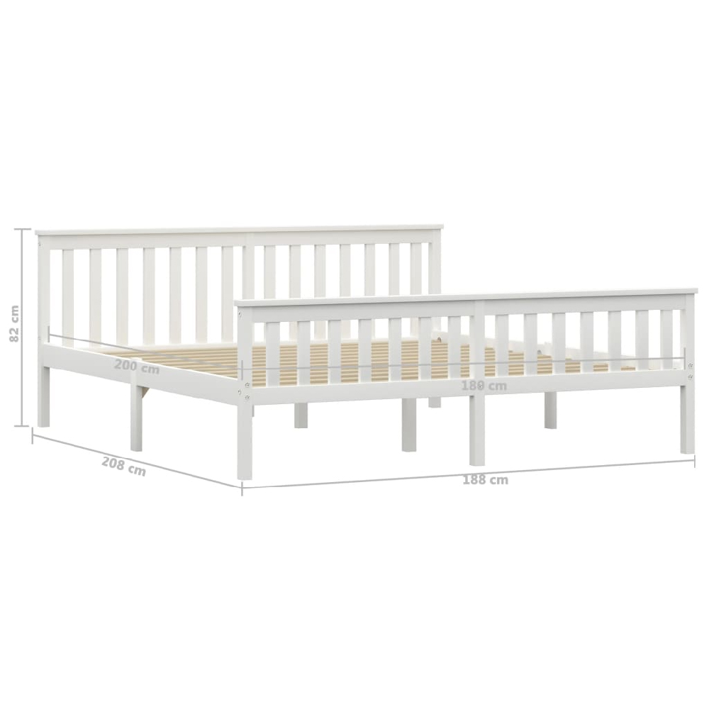 Chilliwack Wooden Super King Size Bed In White