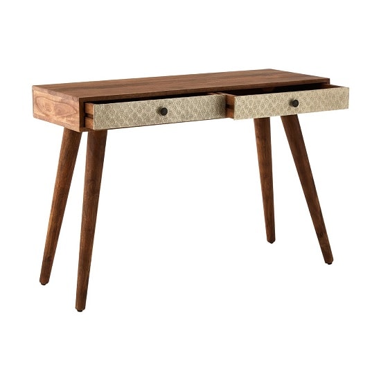 Algieba Wooden Console Table In Natural With 2 Drawers_2