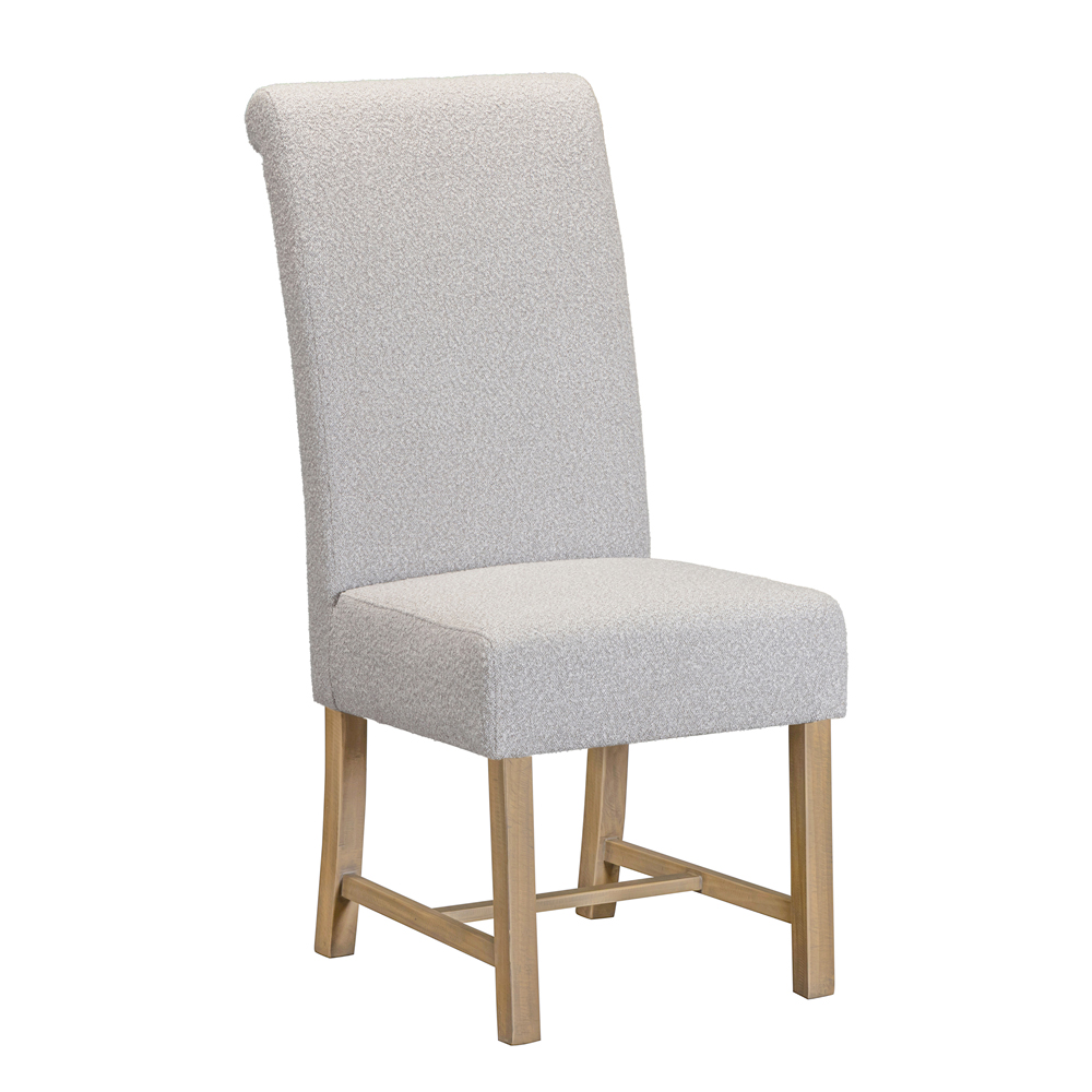 Chilton Grey and Natural Wooden Dining Table with 4 Grey Chairs