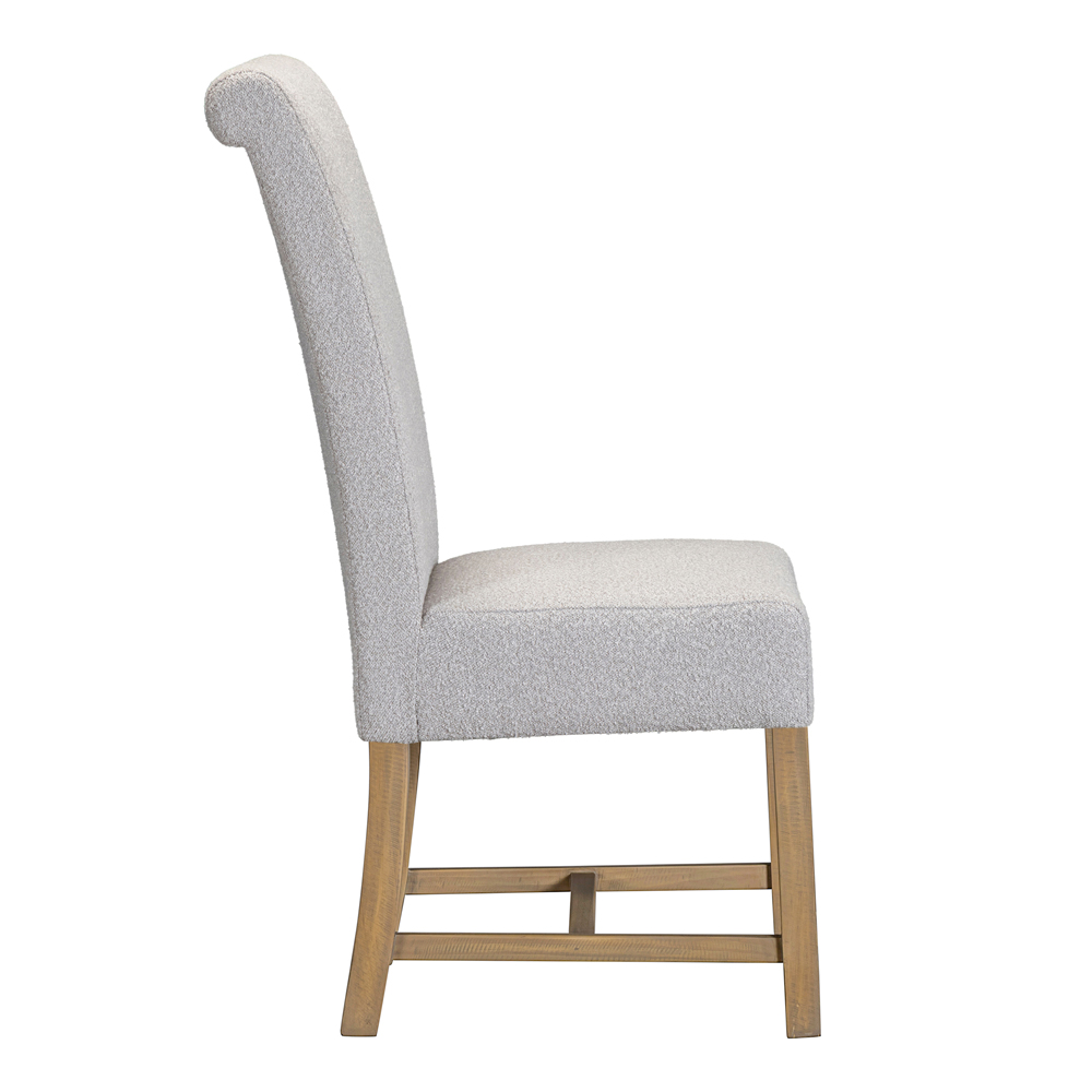 Chilton Grey and Natural Wooden Dining Table with 4 Grey Chairs