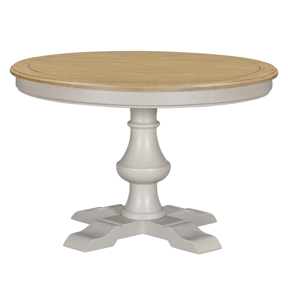 Chilton Grey and Natural Wooden Dining Table with 4 Grey Chairs