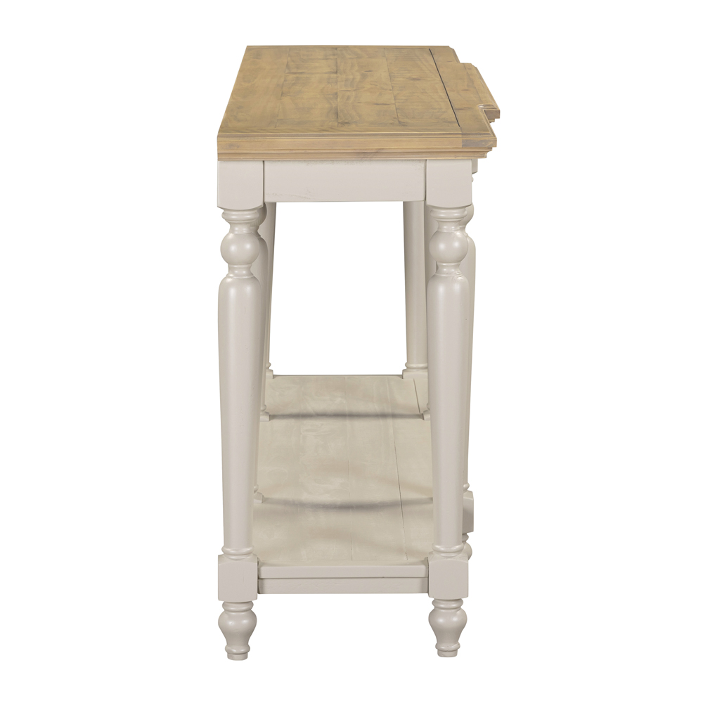 Chilton Large Wooden Console Table in Grey And Natural