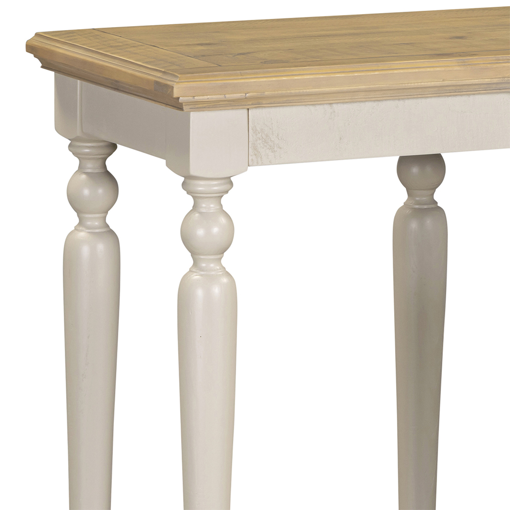 Chilton Large Wooden Console Table in Grey And Natural