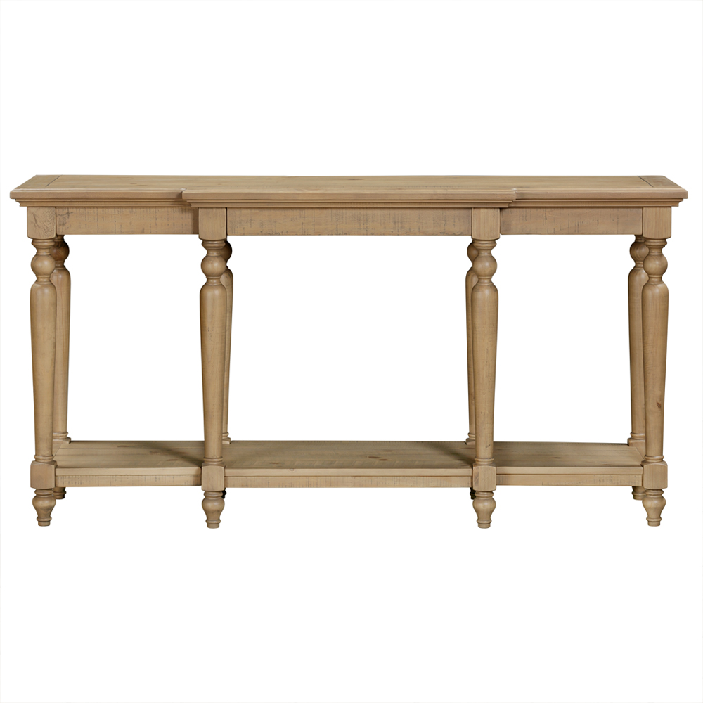 Chilton Large Wooden Console Table in Rustic