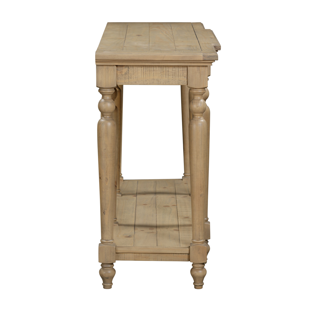 Chilton Large Wooden Console Table in Rustic
