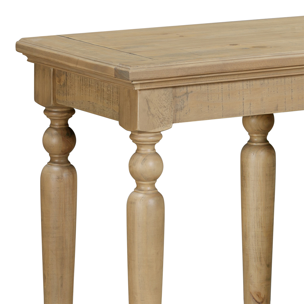 Chilton Large Wooden Console Table in Rustic