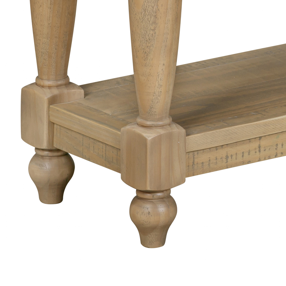 Chilton Rectangular Wooden Side Table in Rustic