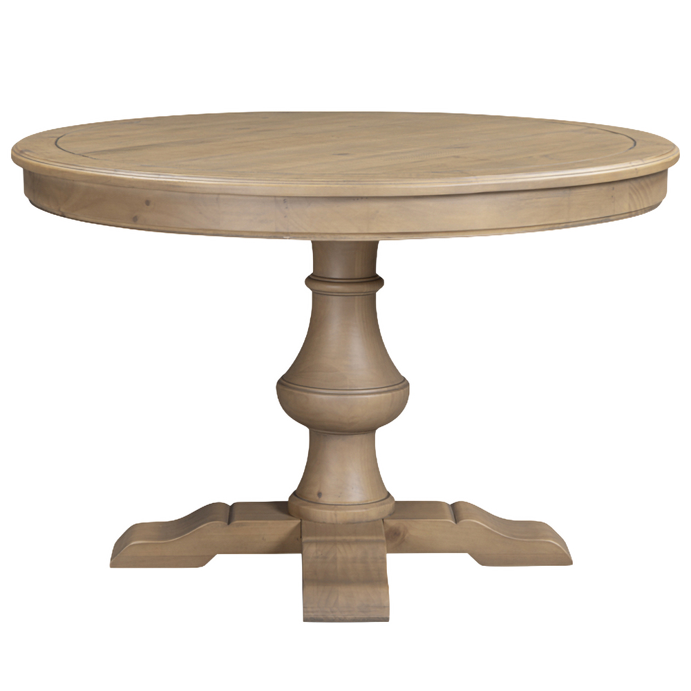 Chilton Round Wooden Dining Table in Rustic