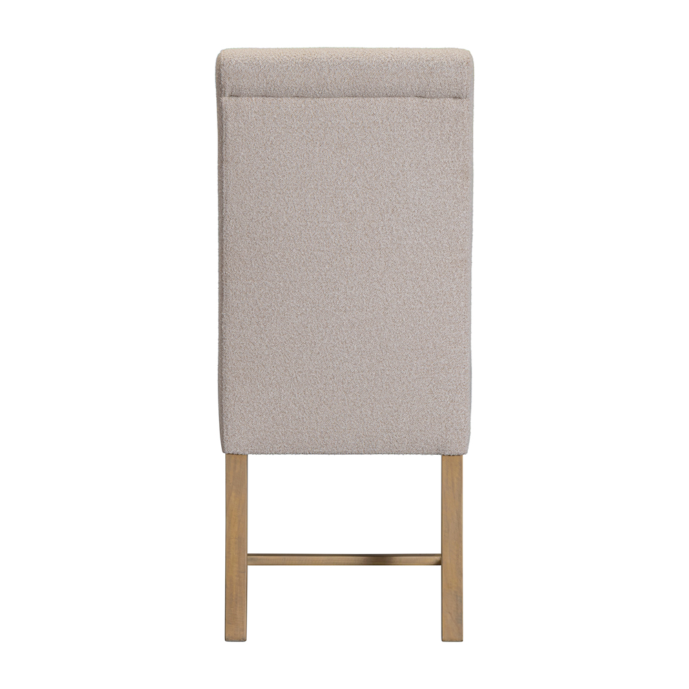 Chilton Rustic Wooden Extending Dining Table with 4 Beige Chairs and 1 Bench