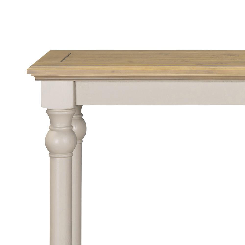 Chilton Small Wooden Console Table in Grey And Natural