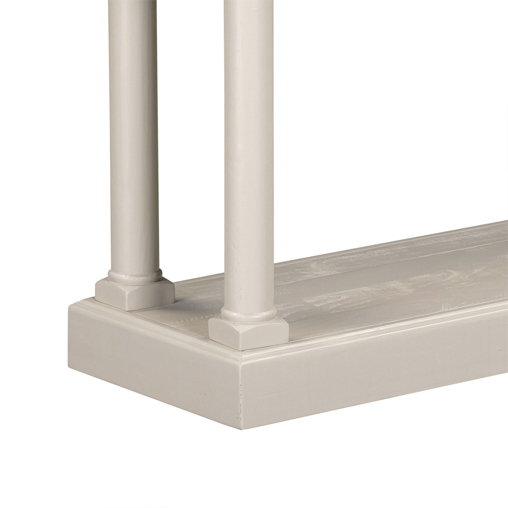 Chilton Small Wooden Console Table in Grey And Natural