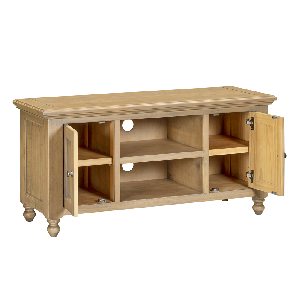 Chilton Small Wooden TV Stand with 2 Doors in Natural