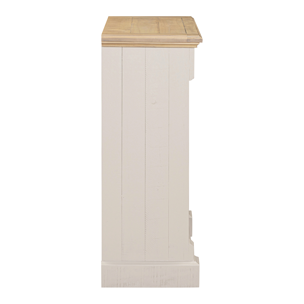 Chilton Wooden Bookcase with 3 Shelves in Grey and Natural