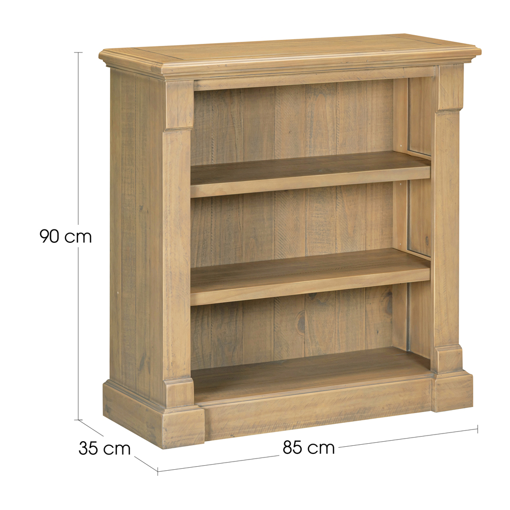 Chilton Wooden Bookcase with 3 Shelves in Natural