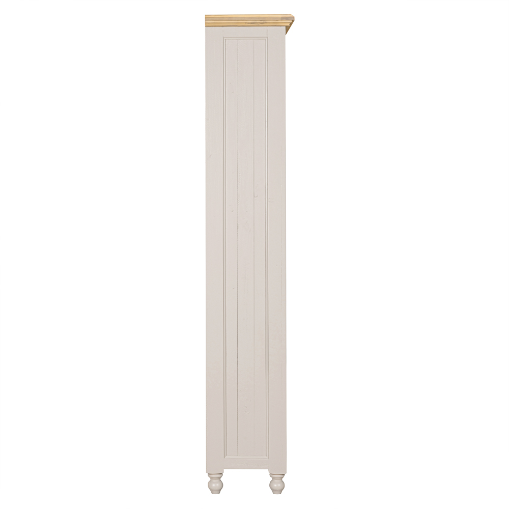 Chilton Wooden Bookcase with 6 Shelves in Grey and Natural