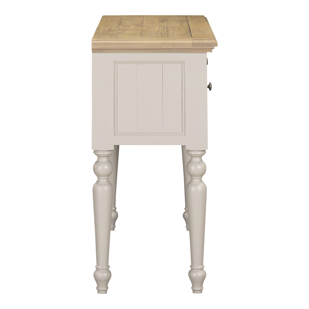 Chilton Wooden Console Table With 2 Doors 2 Drawers in Grey And Natural