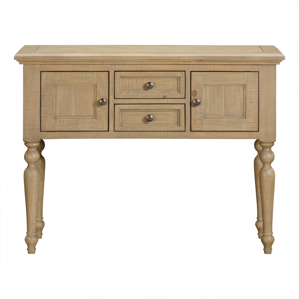 Chilton Wooden Console Table With 2 Doors 2 Drawers in Rustic