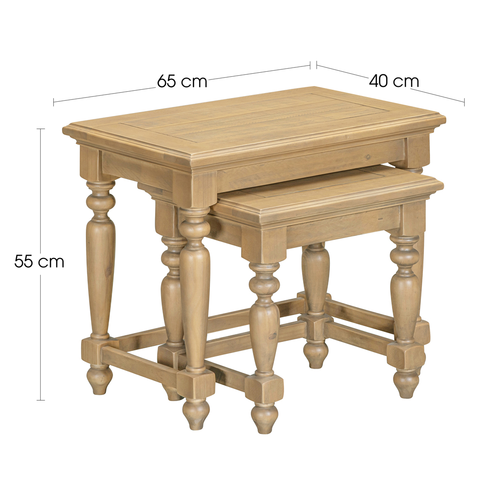 Chilton Wooden Nest Of 2 Tables in Natural