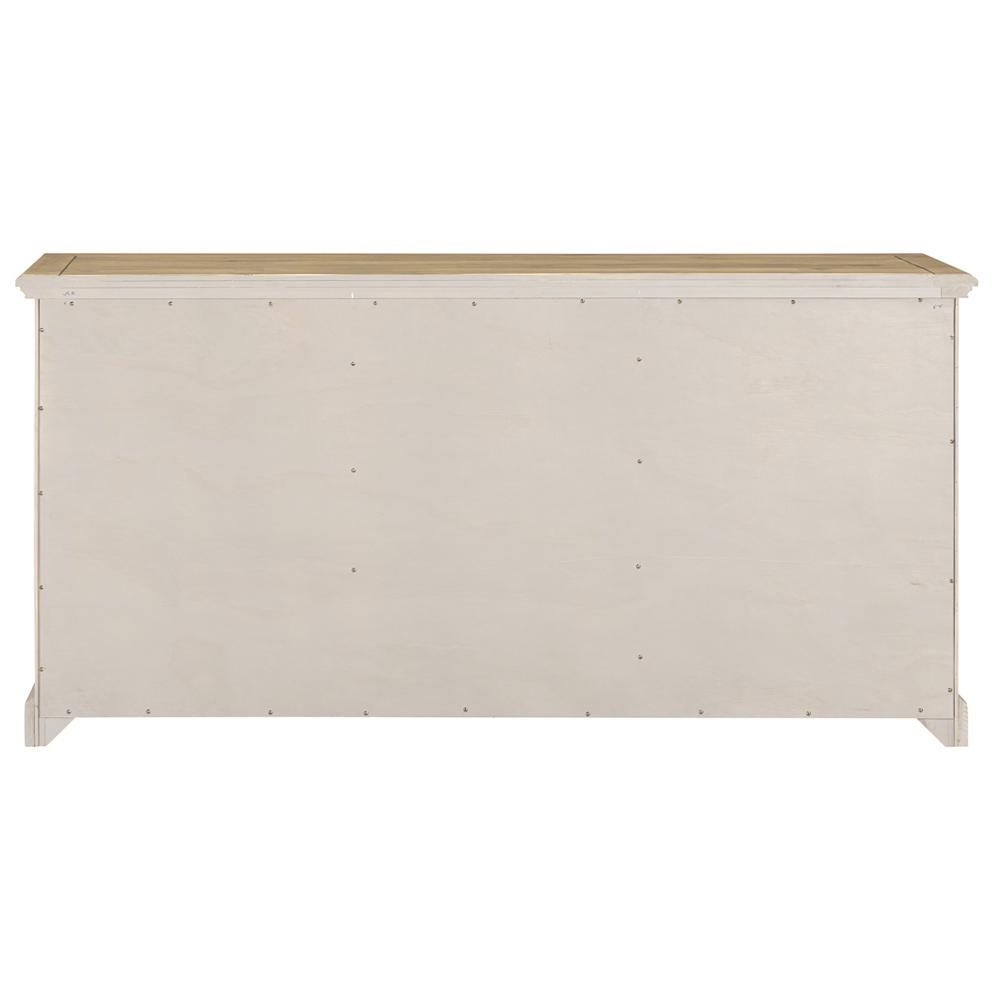 Chilton Wooden Sideboard With 2 Doors 4 Drawers in Grey And Natural