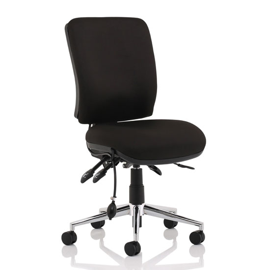 Chiro Fabric Medium Back Office Chair In Black No Arms