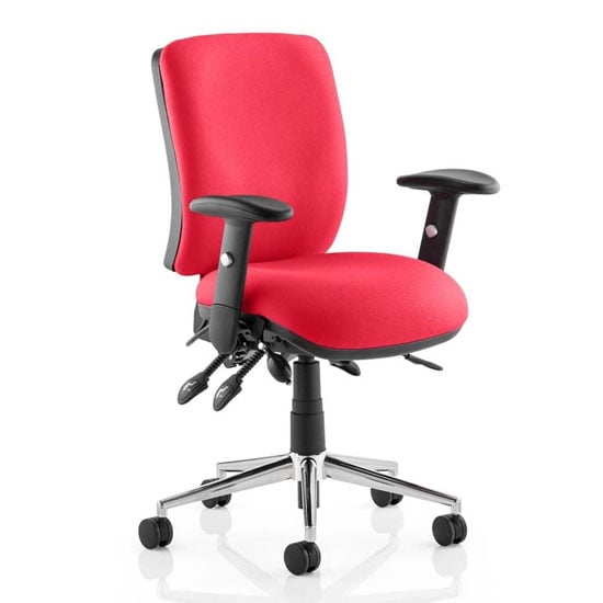 Product photograph of Chiro Medium Back Office Chair In Bergamot Cherry With Arms from Furniture in Fashion