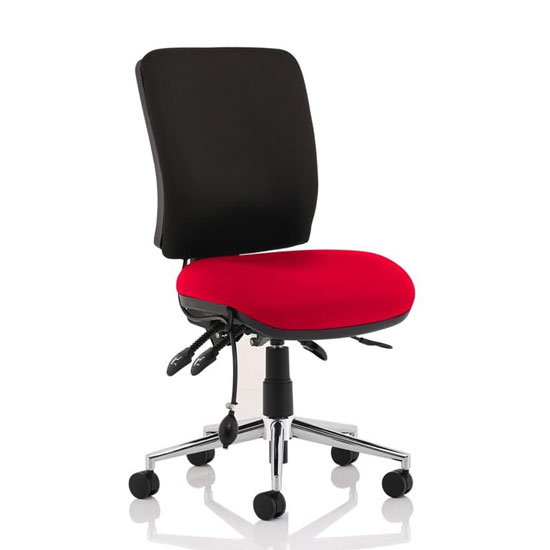 Photo of Chiro medium back office chair with bergamot cherry seat no arms