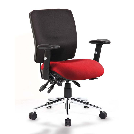 Read more about Chiro medium back office chair with bergamot cherry seat