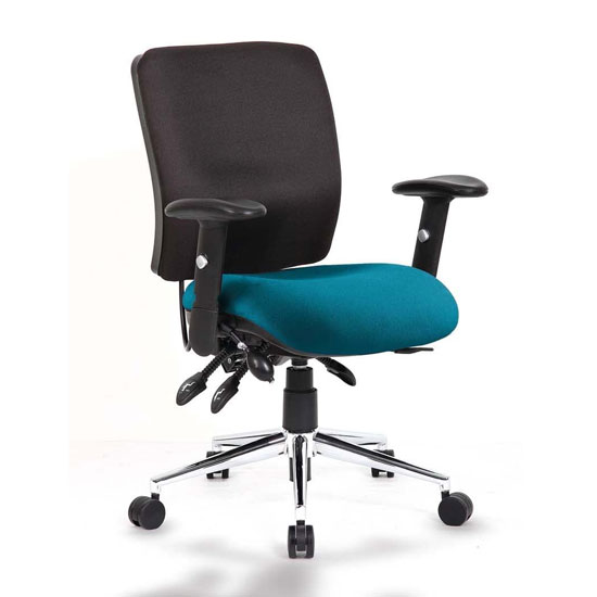 Photo of Chiro medium back office chair with maringa teal seat