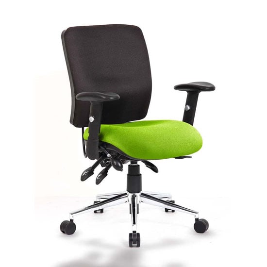 Chiro Medium Back Office Chair With Myrrh Green Seat