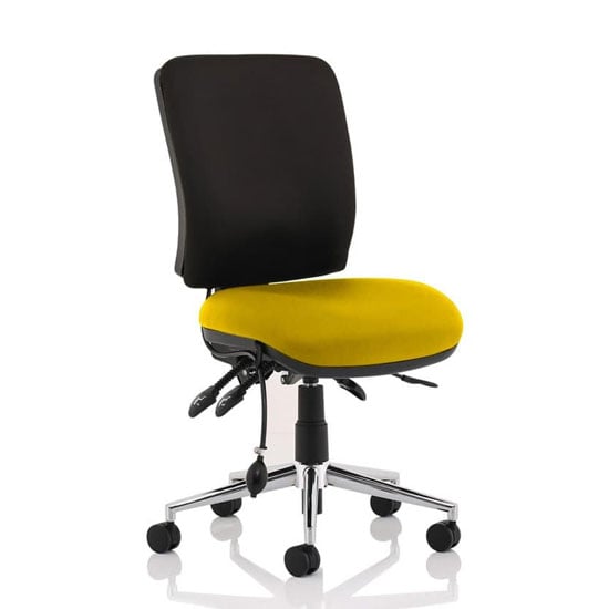 Read more about Chiro medium back office chair with senna yellow seat no arms