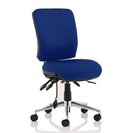 Product photograph of Chiro Medium Back Office Chair In Stevia Blue No Arms from Furniture in Fashion