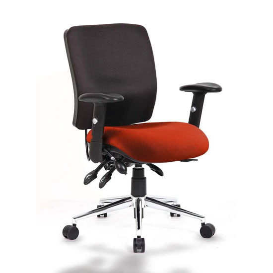 Photo of Chiro medium back office chair with tabasco red seat