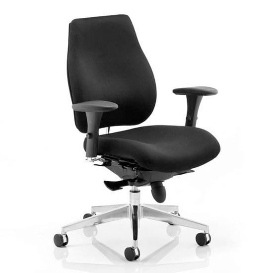 Chiro Plus Ergo Office Chair In Black With Arms