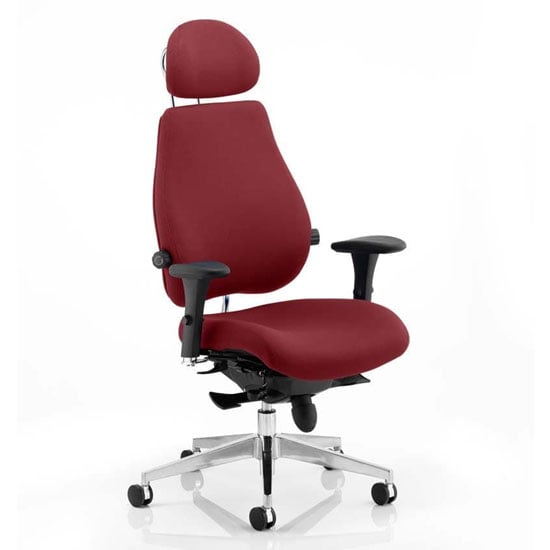 Product photograph of Chiro Plus Ultimate Headrest Office Chair In Ginseng Chilli from Furniture in Fashion