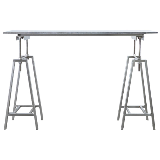 Read more about Chivalric marble study desk with metal base in silver