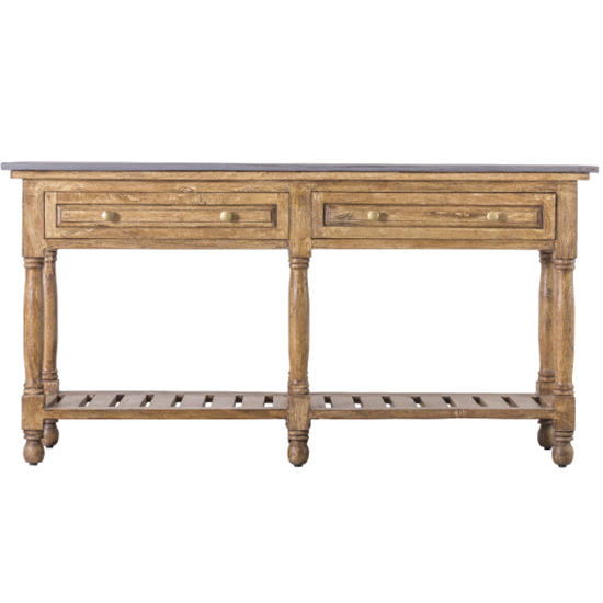 Chiwall Wooden Console Table With 2 Drawers In Natural_2