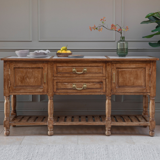 Read more about Chiwall wooden sideboard with 2 drawers and 2 doors in natural