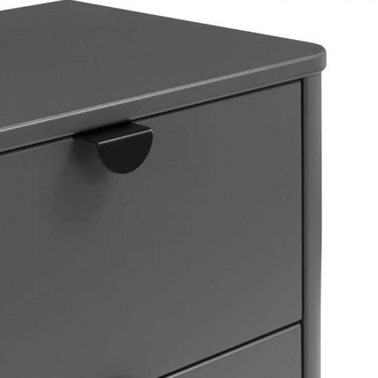 Cadhla Wooden Bedside Cabinet In Strom Grey With 2 Drawers_4