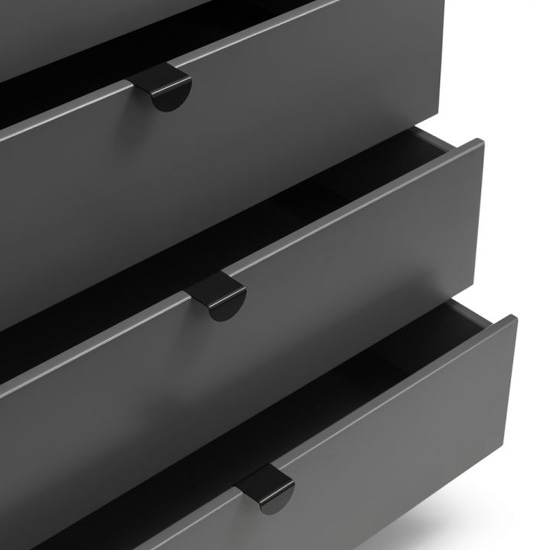 Cadhla Wooden Chest Of Drawers In Strom Grey With 4 Drawers