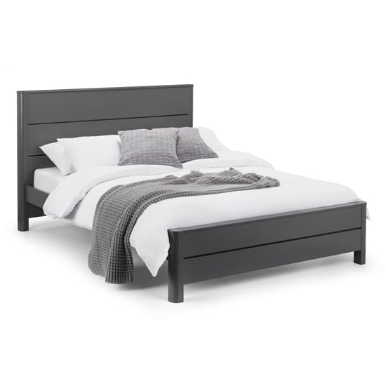 Product photograph of Cadhla Wooden Double Bed In Storm Grey from Furniture in Fashion