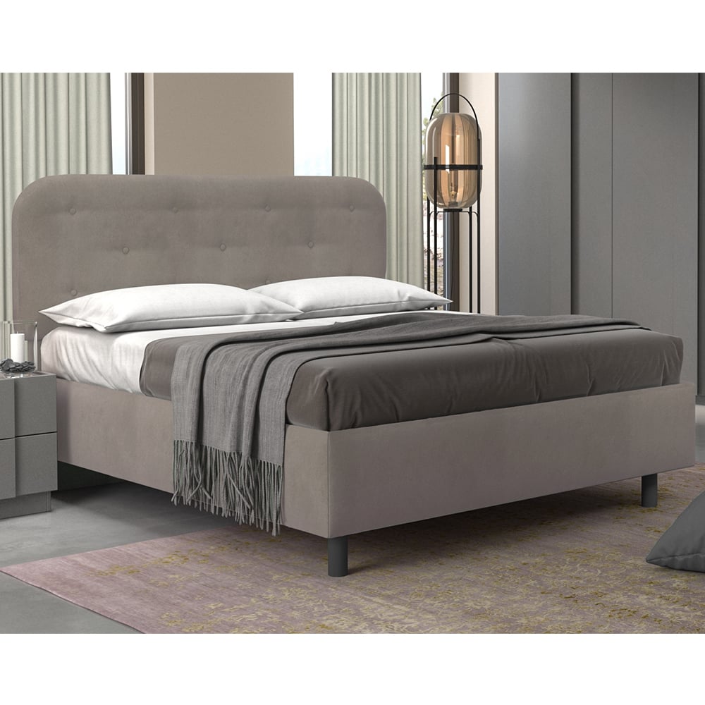 Product photograph of Choctaw Fabric King Size Bed In Dove from Furniture in Fashion